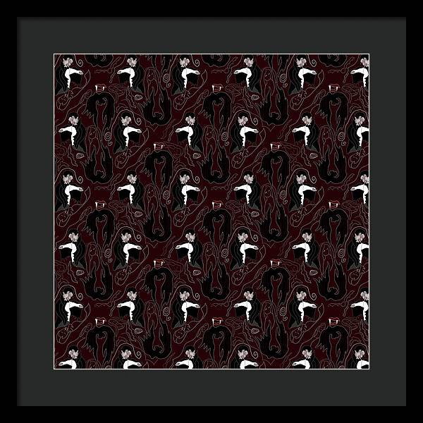 Vampire Pattern - Framed Print