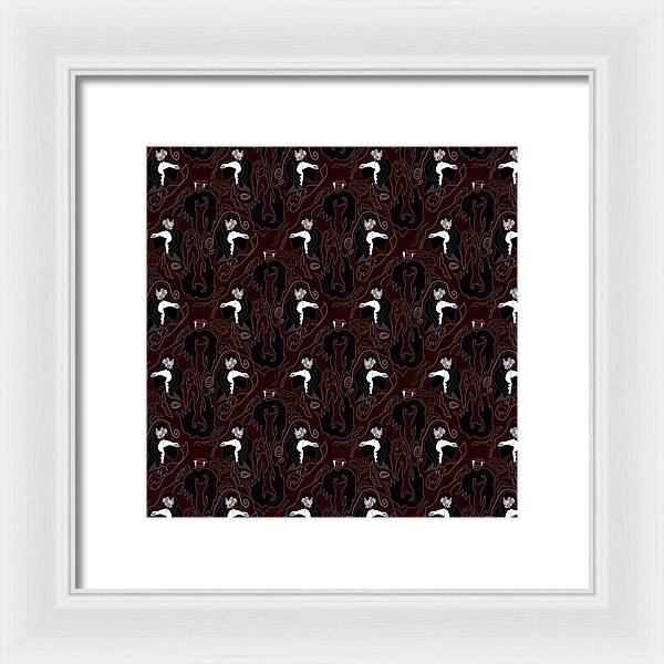 Vampire Pattern - Framed Print