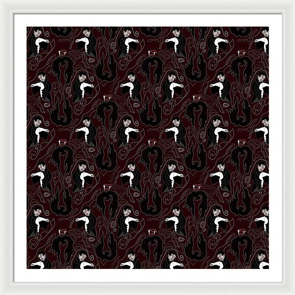 Vampire Pattern - Framed Print