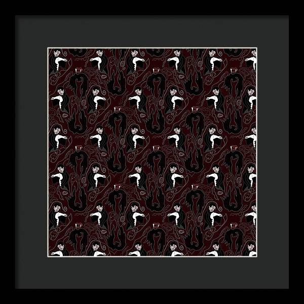 Vampire Pattern - Framed Print