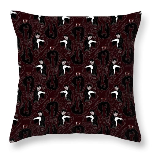 Vampire Pattern - Throw Pillow