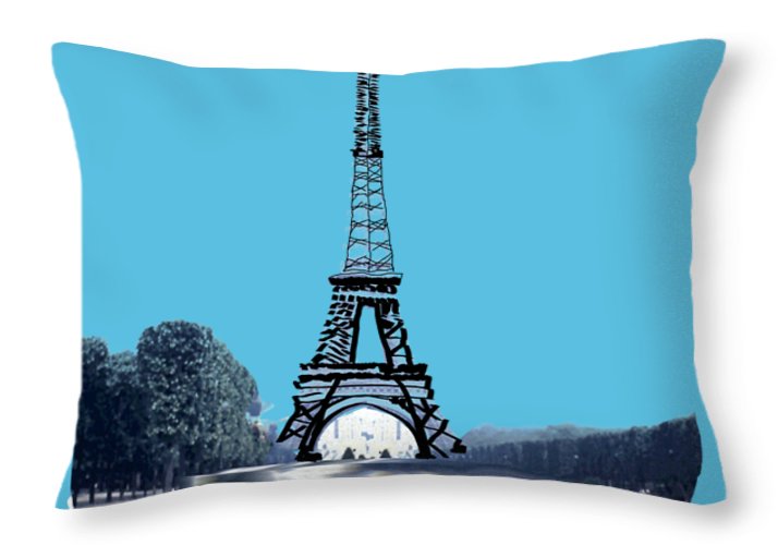 Vintage Eiffel tower Impression - Throw Pillow