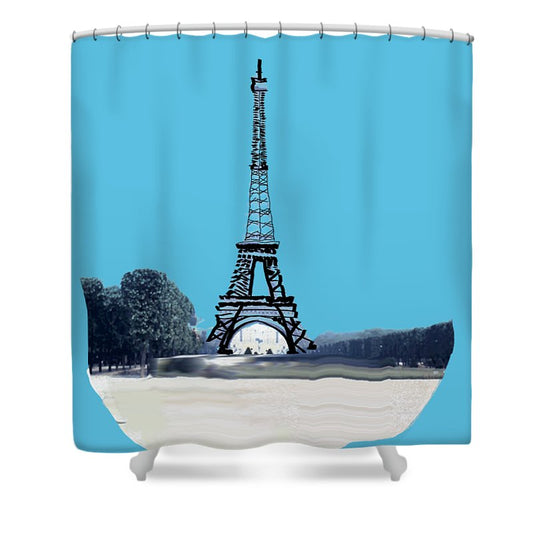 Vintage Eiffel tower Impression - Shower Curtain