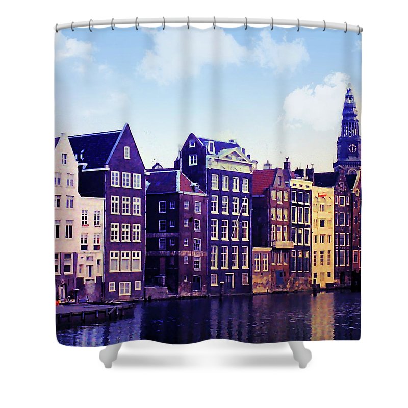 Vintage Travel Amsterdam - Shower Curtain