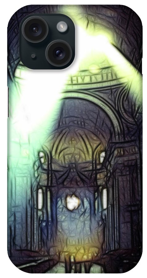 Vintage Travel Cathedral Light Show - Phone Case