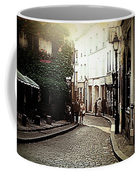 Vintage Travel Cobblestone Cafe - Mug