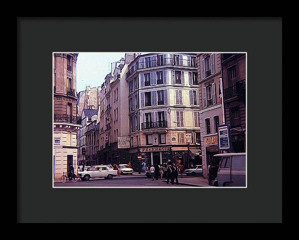 Vintage Travel Europe Streetcorner - Framed Print