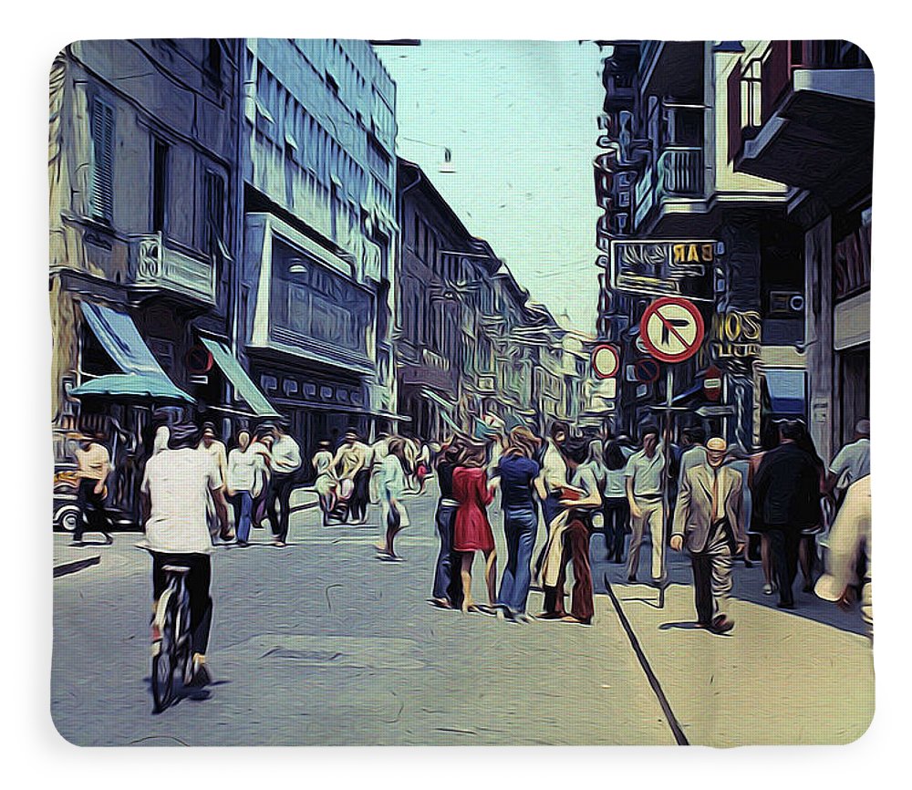 Vintage Travel Italy 1971 - Blanket
