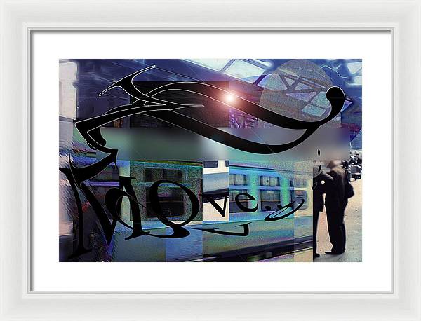 Vintage Travel Love To Take The Train - Framed Print