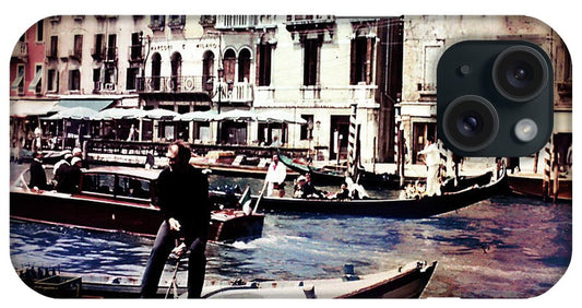 Vintage Travel on A Venice Canal - Phone Case