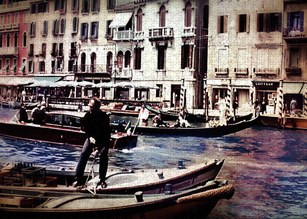 Vintage Travel on A Venice Canal - Puzzle