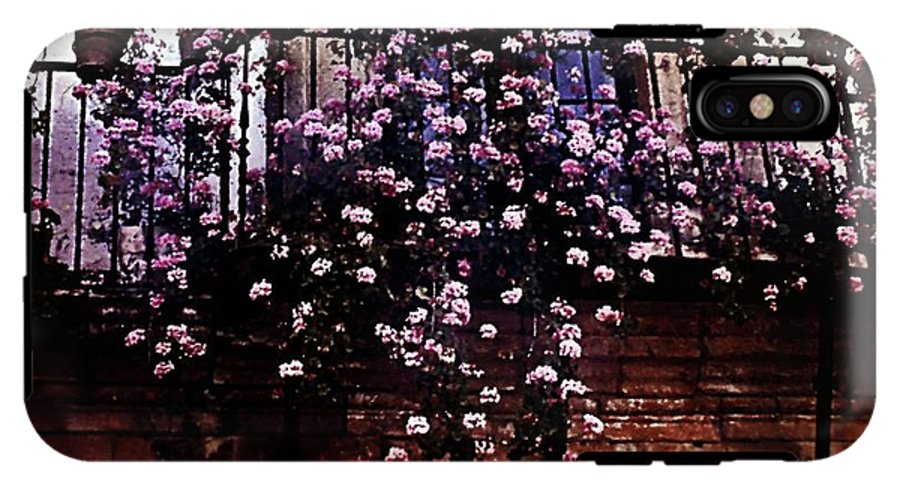Vintage Travel Pink Roses on a Spanish Balcony - Phone Case