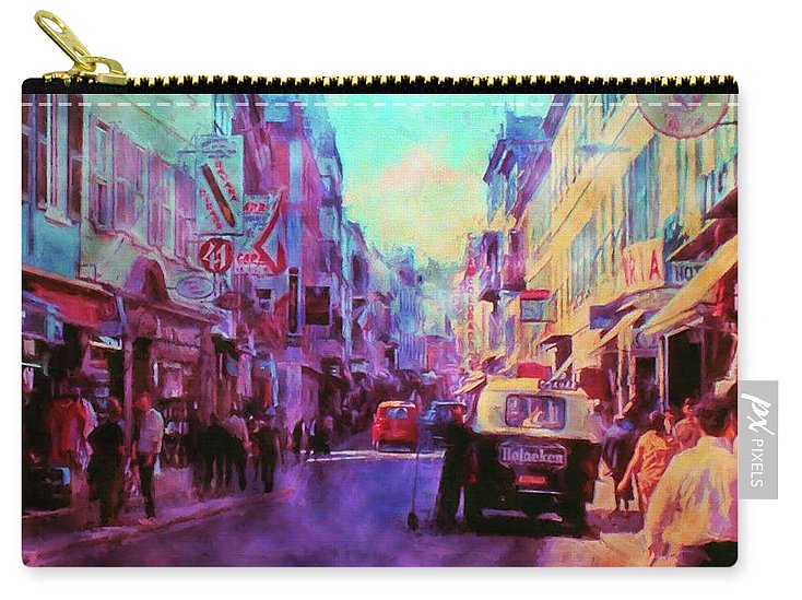 Vintage Travel Street Scene 1969 - Carry-All Pouch