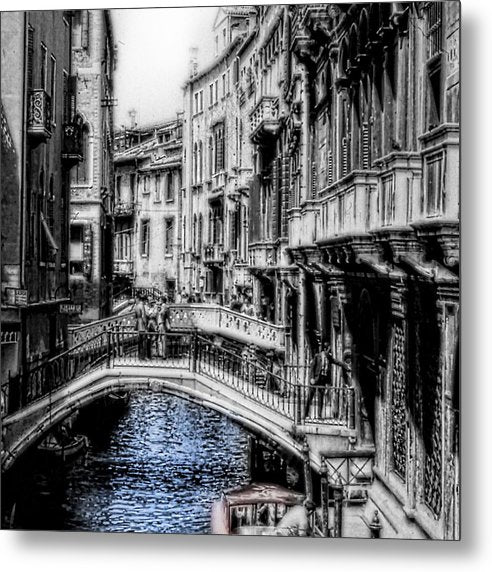 Vintage Venice Canal - Metal Print