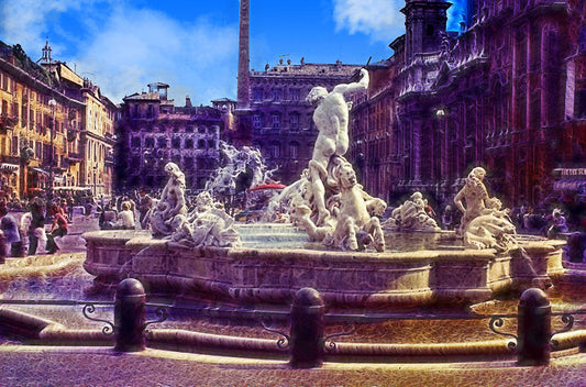 Vintage Fountain Digital Image Download