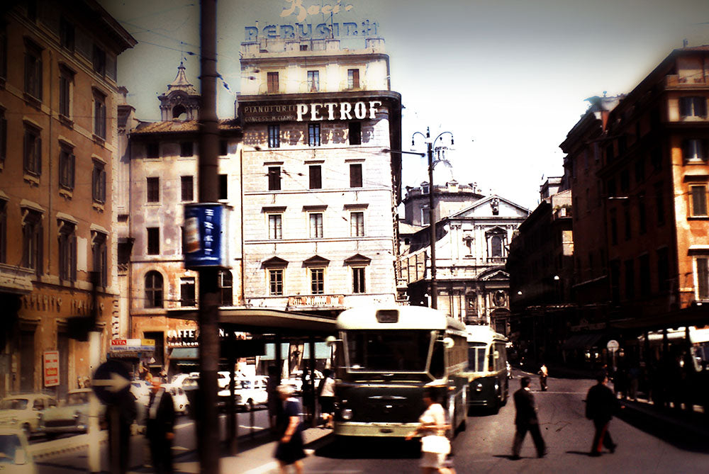 Vintage Hotel With Buses Digital Image Download