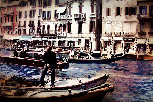 Vintage Travel Venice Canal Digital Image Download