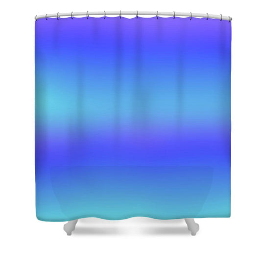 violet To Sky Blue Gradient - Shower Curtain