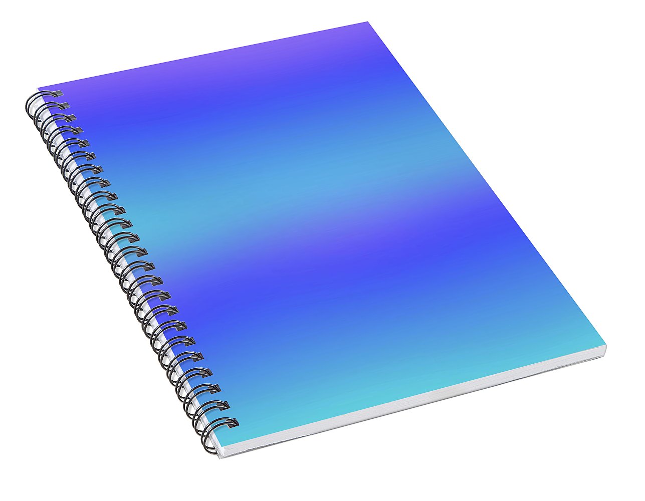 violet To Sky Blue Gradient - Spiral Notebook