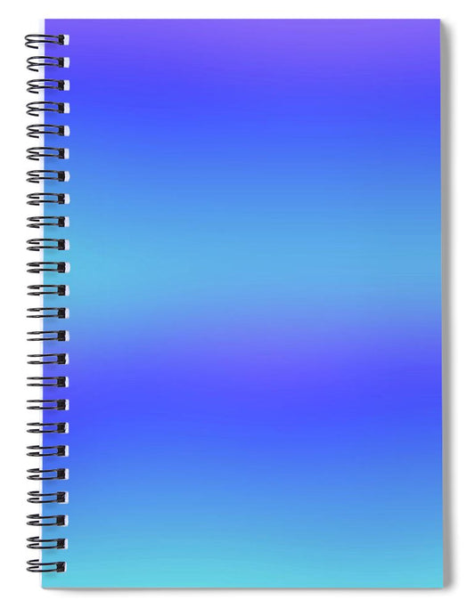 violet To Sky Blue Gradient - Spiral Notebook