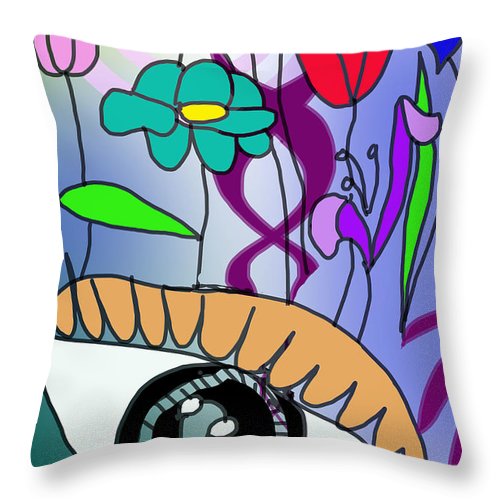 Watching The Flowers Grow - Throw Pillow
