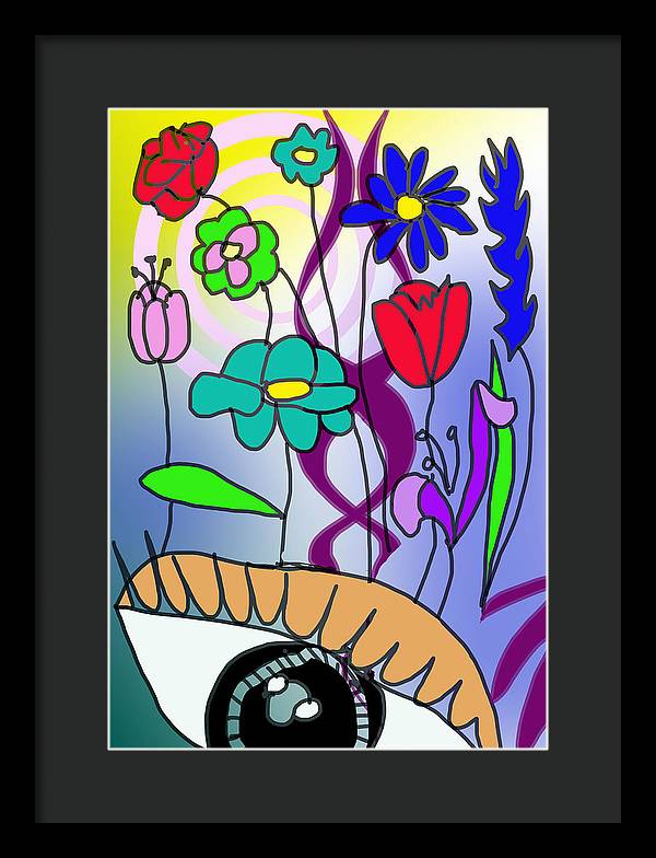 Watching The Flowers Grow - Framed Print