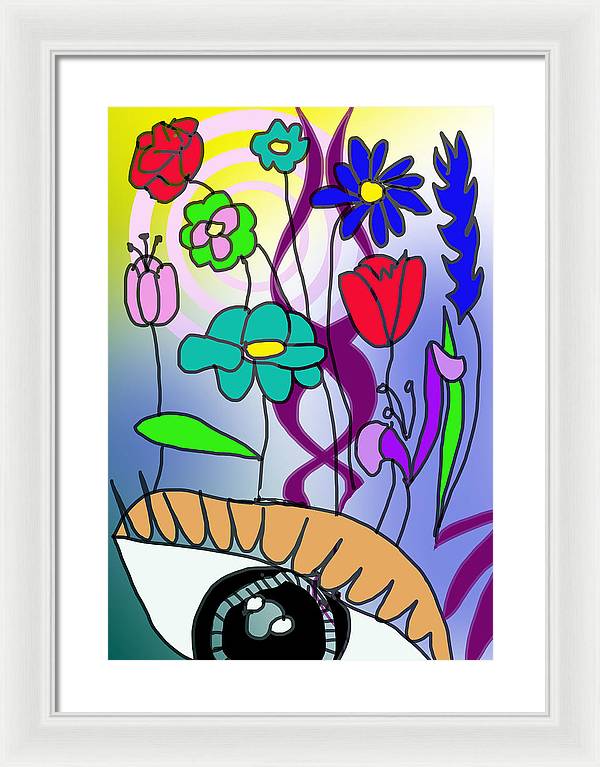 Watching The Flowers Grow - Framed Print