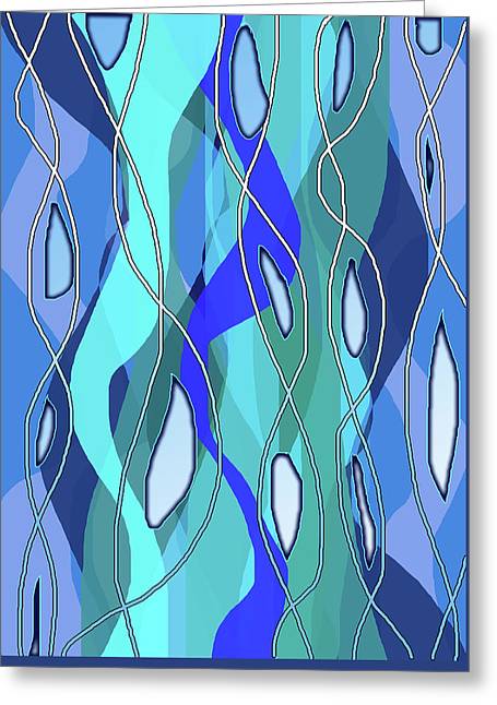 Wavy Blue - Greeting Card