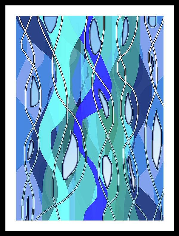 Wavy Blue - Framed Print