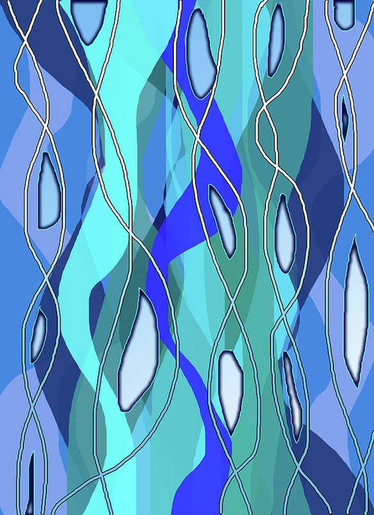 Wavy Blue - Art Print