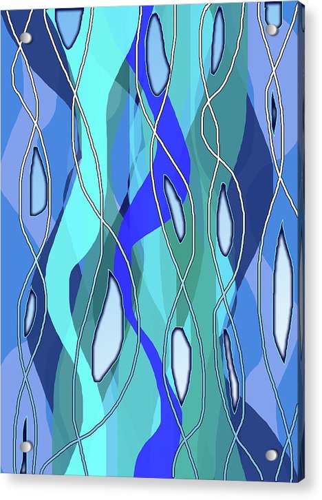 Wavy Blue - Acrylic Print