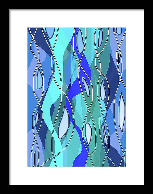 Wavy Blue - Framed Print