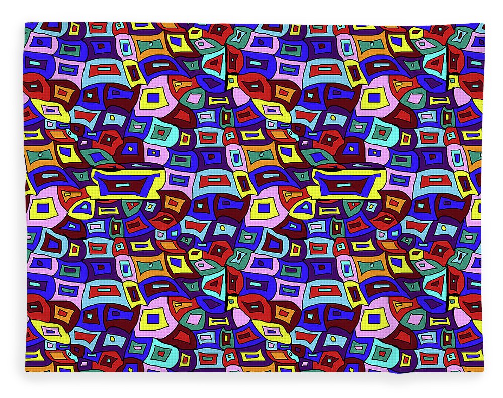 Wavy Squares Pattern - Blanket