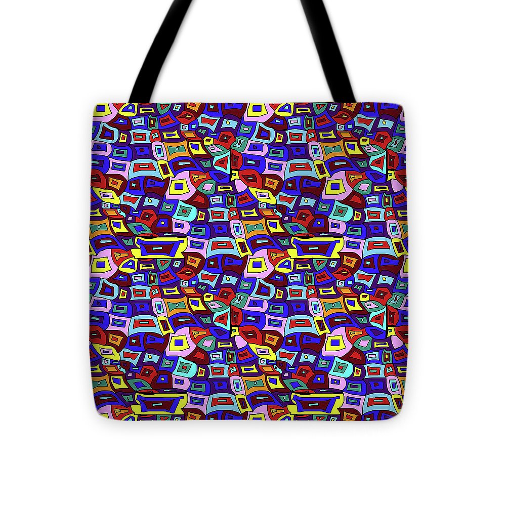 Wavy Squares Pattern - Tote Bag