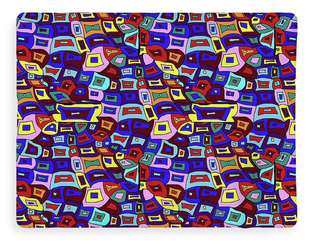 Wavy Squares Pattern - Blanket