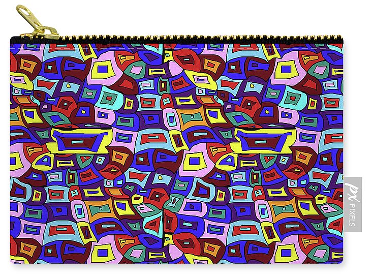 Wavy Squares Pattern - Carry-All Pouch