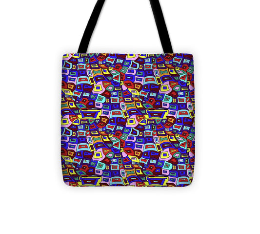 Wavy Squares Pattern - Tote Bag