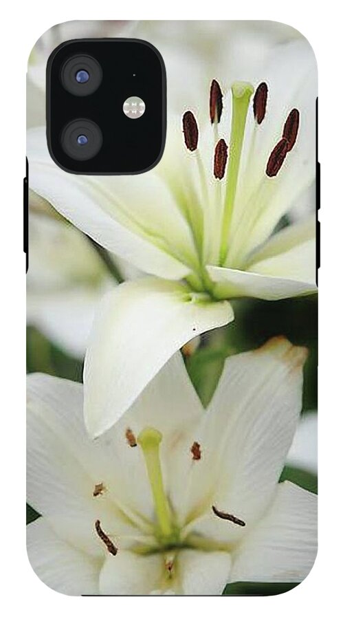 White Lilies - Phone Case