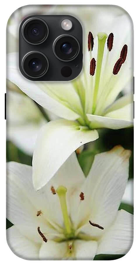 White Lilies - Phone Case