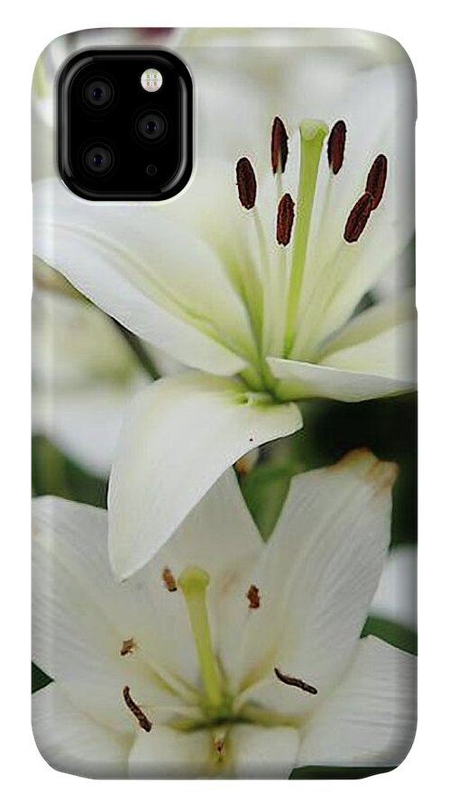 White Lilies - Phone Case