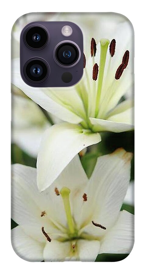 White Lilies - Phone Case