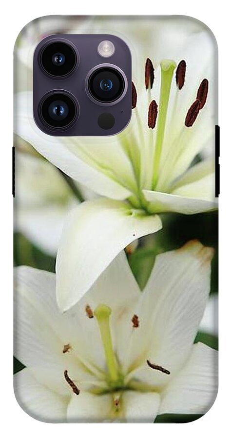 White Lilies - Phone Case