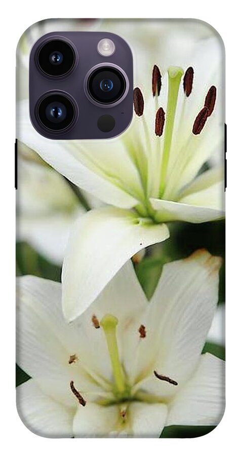 White Lilies - Phone Case