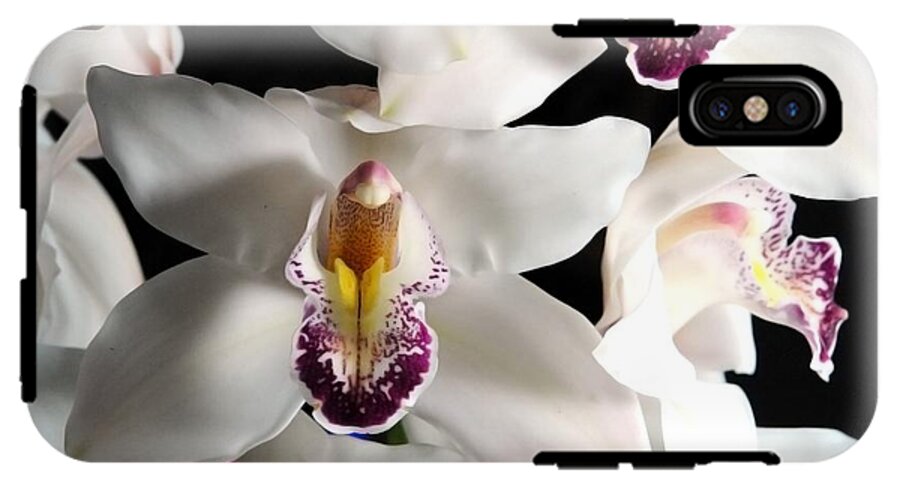 White Orchid Spray - Phone Case