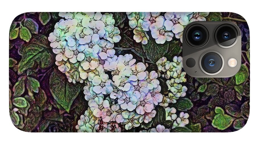 White Wildflower Hedge - Phone Case