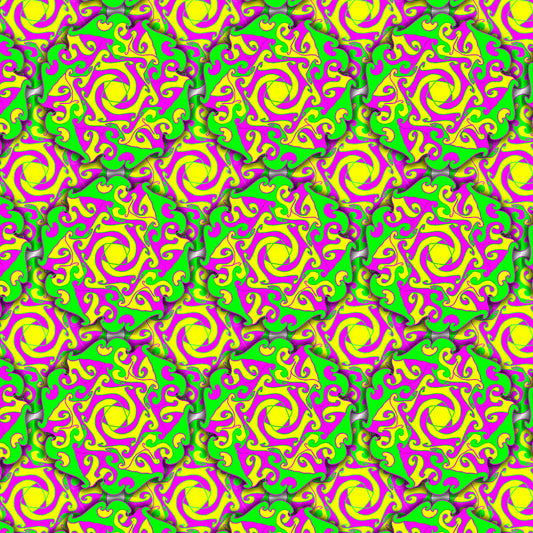 Wild Green Pink kaleidoscope Digital Image Download