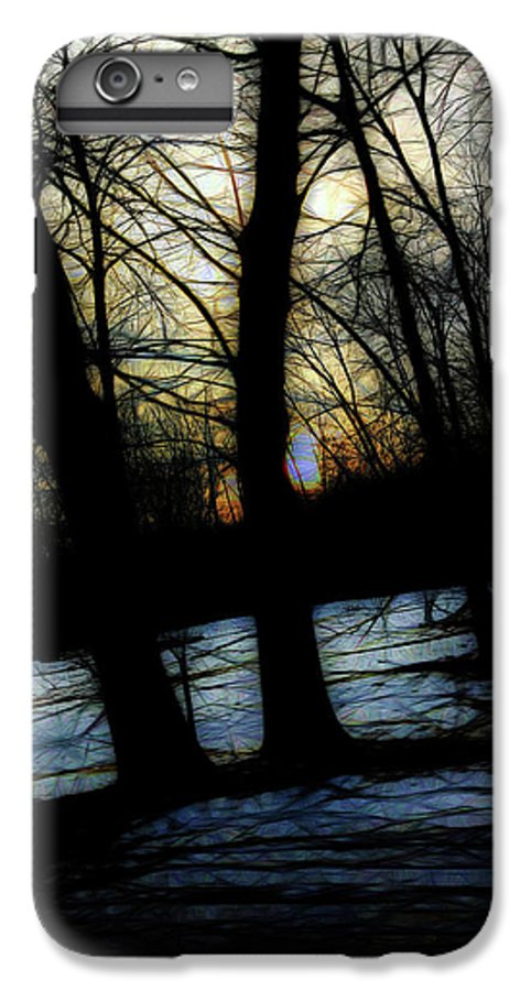 Winter Twilight Teases the Woods - Phone Case