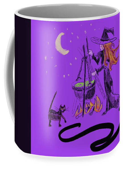 Witch Cat Cauldron - Mug