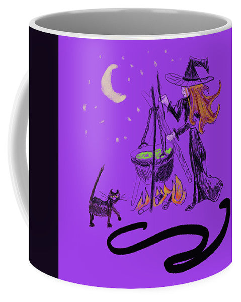 Witch Cat Cauldron - Mug
