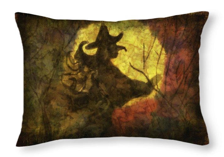 Witch on Texture - Throw Pillow